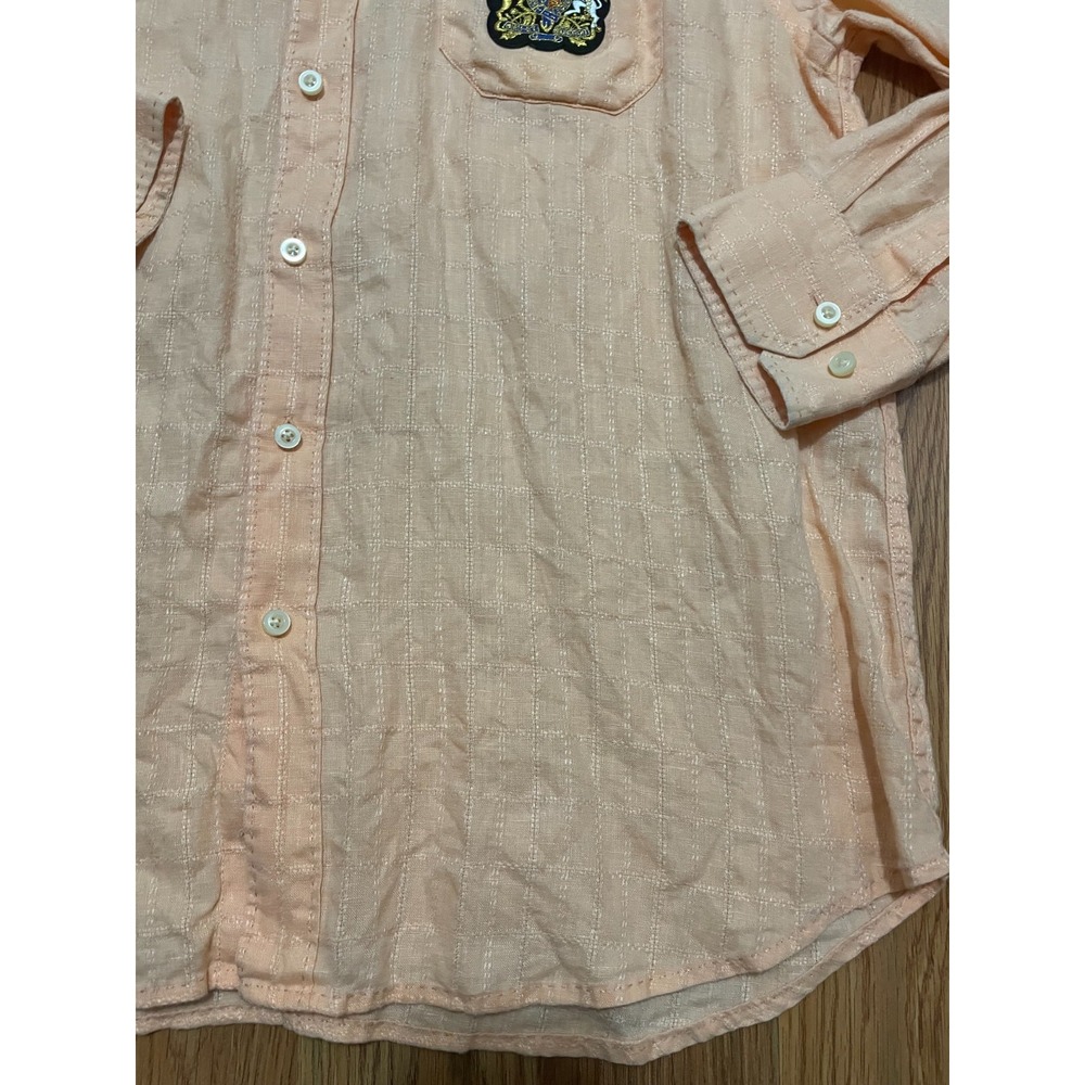 Tommy Bahama Shirt Mens Large Linen Woven Button Front Crest Patch - Picture 6 of 10